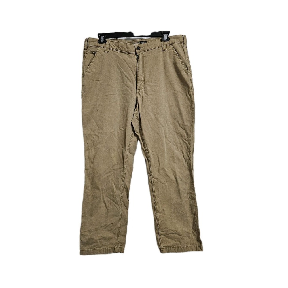 Carhartt Work Pant Mens 40x32 Tan Rugged Flex Relaxed Fit Canvas Outdoor Blemish